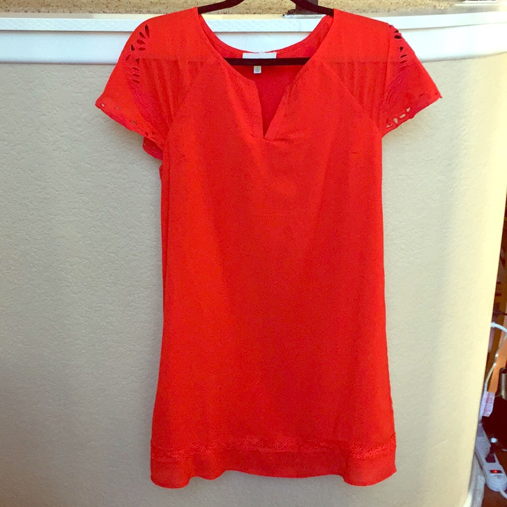 Red Dress Boutique red midi dress, size small